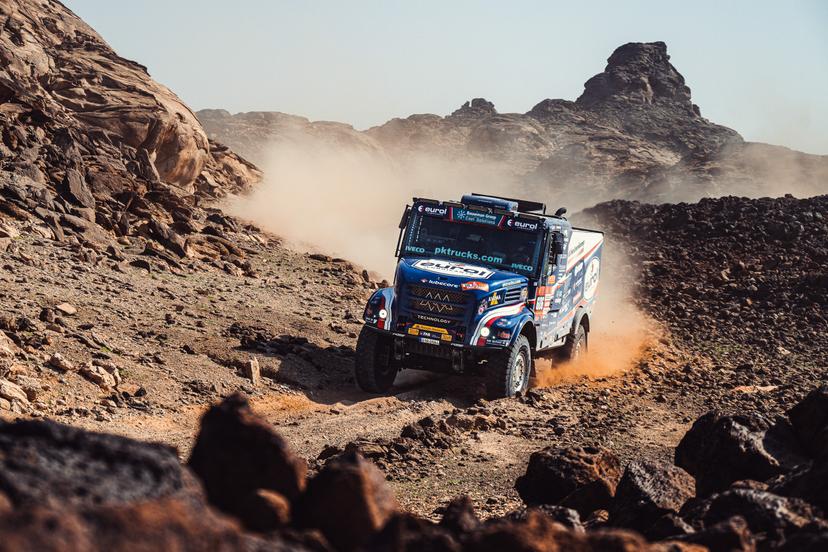 ATTENTION EDITORS - HAND OUT PICTURES - EDITORIAL USE ONLY - MANDATORY CREDIT:  Eurol Rallysport  Hand out picture released by Eric Dupain shows Martin Van Den Brink, Peter Willemsen, Rijk Mouw during stage 1 of the 2026 Dakar rally race in Yanbu, Saoudi Arabia on Sunday 04 January 2026.  *** Belga and Belga Editorial Board decline all responsibility regarding the content of this picture. *** BELGA PHOTO HAND OUT EUROL RALLYSPORT