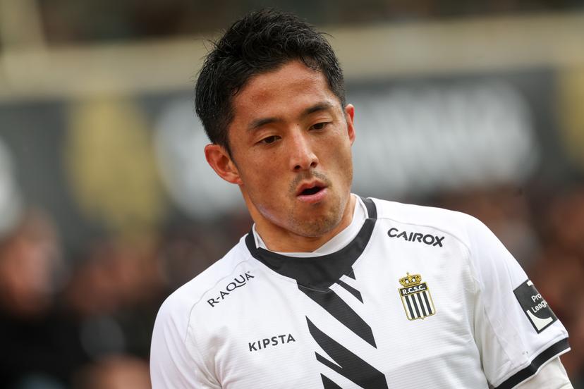 Charleroi's Ryota Morioka pictured during a soccer match between RWD Molenbeek and Sporting Charleroi, Saturday 04 May 2024 in Charleroi, on day 5 of the 2023-2024 'Jupiler Pro League - Relegation Play-offs. BELGA PHOTO VIRGINIE LEFOUR