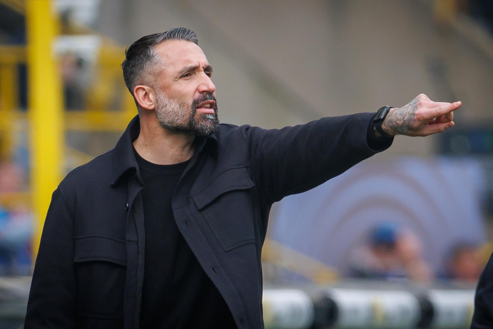 Anderlecht's interim coach Jeremy Taravel pictured during a soccer match between Club Brugge and RSC Anderlecht, Sunday 08 March 2026 in Brugge, on day 28 (out of 30) of the 2025-2026 'Jupiler Pro League' first division of the Belgian championship. BELGA PHOTO KURT DESPLENTER