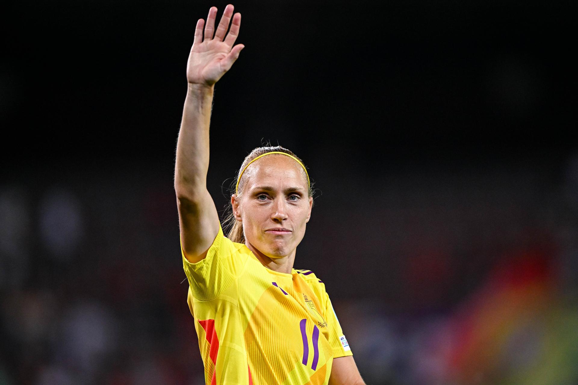 Janice CAYMAN of Belgium celebrates after the women's UEFA Euro 2025 match between Portugal and Belgium at Stade de Tourbillon on July 11, 2025 in Sion, Switzerland. (Photo by Baptiste Fernandez/Icon Sport) BENELUX ONLY