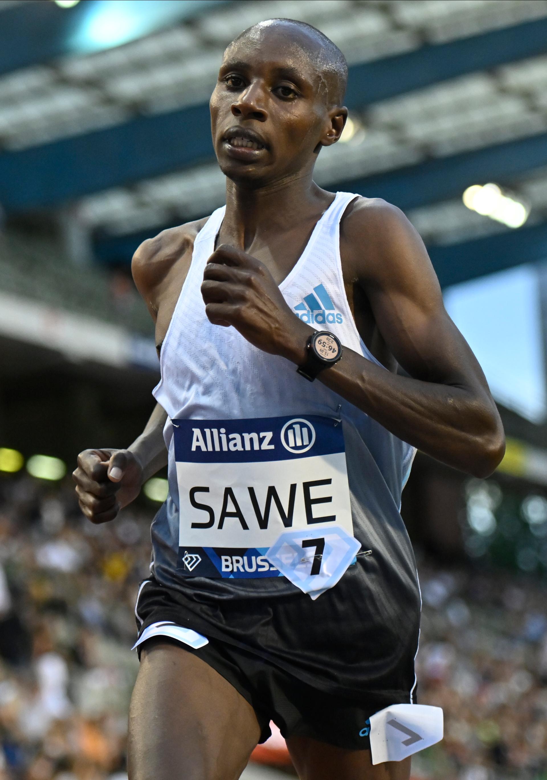 Kenyan Sabastian Kimaru Sawe pictured in action during the one hour race Men at the 2022 edition of the Memorial Van Damme Diamond League meeting athletics event, in Brussel, Friday 02 September 2022. BELGA PHOTO DIRK WAEM