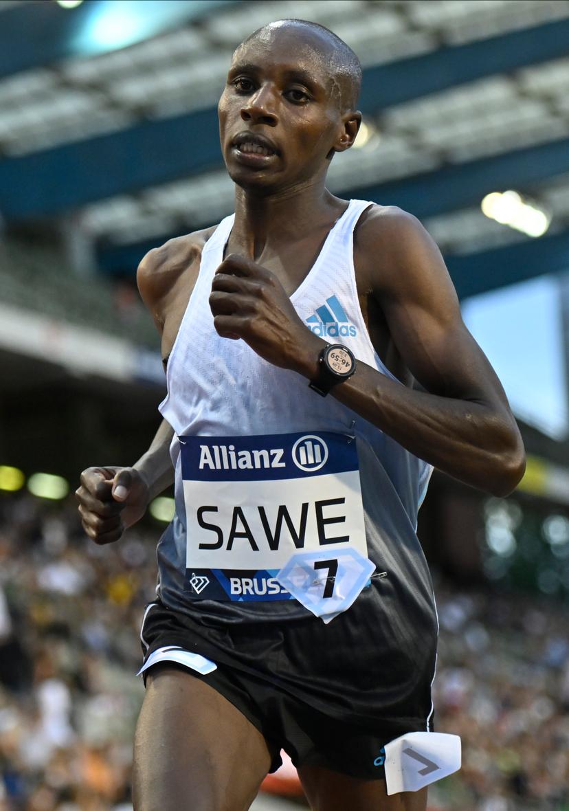 Kenyan Sabastian Kimaru Sawe pictured in action during the one hour race Men at the 2022 edition of the Memorial Van Damme Diamond League meeting athletics event, in Brussel, Friday 02 September 2022. BELGA PHOTO DIRK WAEM