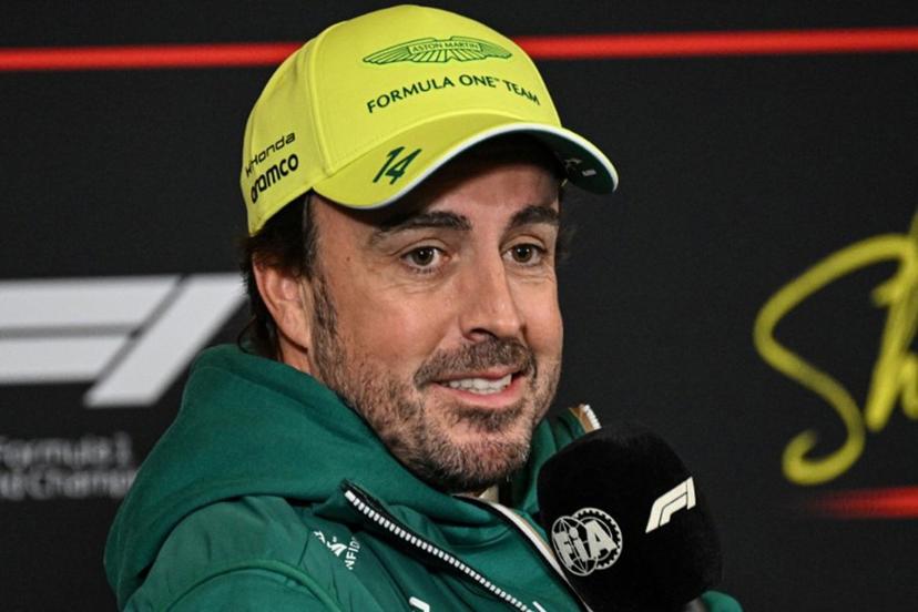 Aston Martin's Spanish driver Fernando Alonso attends a press conference ahead of the Formula One Chinese Grand Prix at the Shanghai International Circuit in Shanghai on March 12, 2026.  Jade GAO / AFP