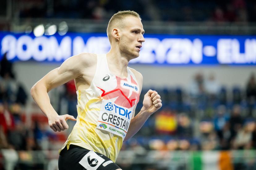 Belgian athlete Eliott Crestan pictured in action during the men's 800m, at the first day of the World Athletics Indoor Championship in Torun, Poland on Friday 20 March 2026. The championships take place from 20 to 22 March. BELGA PHOTO JASPER JACOBS
