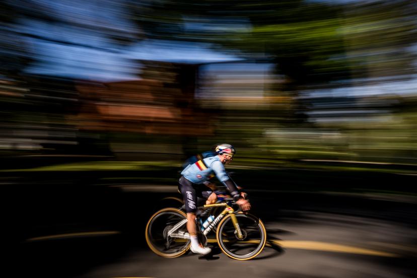 Belgian Remco Evenepoel pictured in action during a training before the cycling World Championship, in Montreal, Canada, Wednesday 23 September 2026. The UCI road world championships are taking place from 20 to 27 September, in Montreal, Canada. BELGA PHOTO JASPER JACOBS