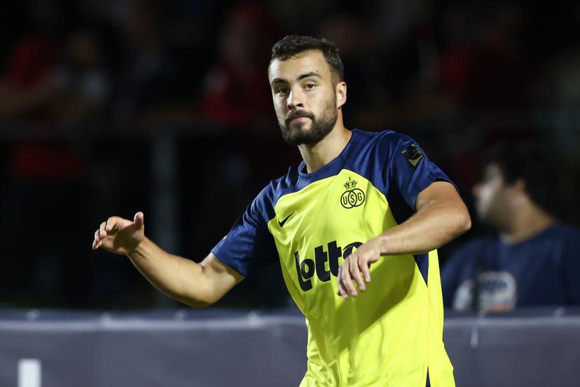 Union's Charles Vanhoutte reacts during a soccer match between Royale Union Saint-Gilloise and Standard de Liege, Saturday 16 August 2025 in Brussels, on day 4 of the 2025-2026 'Jupiler Pro League' first division of the Belgian championship. BELGA PHOTO BRUNO FAHY