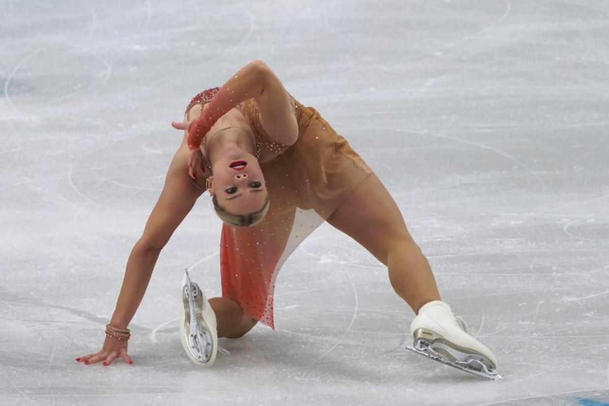 Belgium's Loena Hendrickx performs during the women's free skating discipline on day four of the ISU Figure Ice Skating European Championships in Sheffield, northern England on January 16, 2026.  Ian HODGSON / AFP