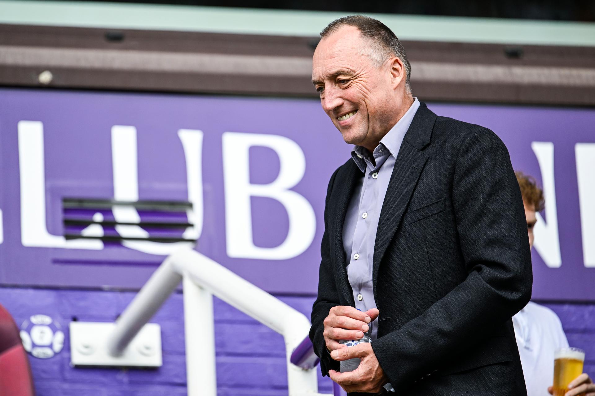 Anderlecht's chairman Wouter Vandenhaute pictured before a soccer match between RSC Anderlecht and KVC Westerlo, Sunday 27 July 2025 in Anderlecht, on day 1 of the 2025-2026 'Jupiler Pro League' first division of the Belgian championship. BELGA PHOTO TOM GOYVAERTS