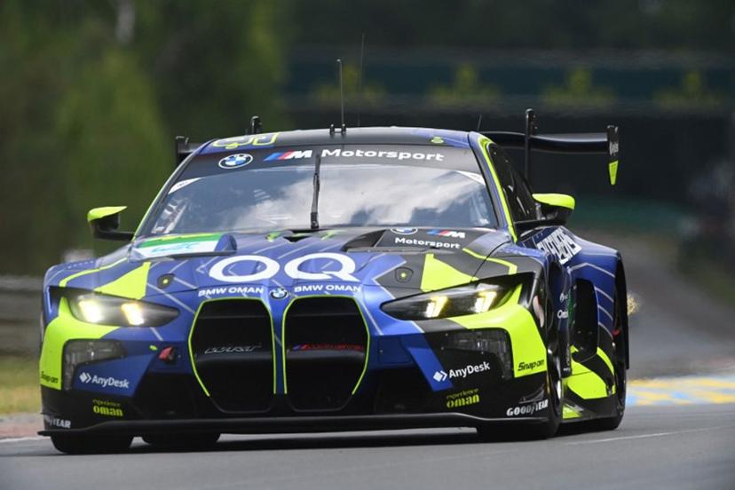 Italian former Moto GP champion Valentino Rossi steers his BMW WEC #46 during the third free practice session for the 2025 Le Mans 24 hour endurance race at the Le Mans circuit, in northwestern France, on June 12, 2025.  JEAN-FRANCOIS MONIER / AFP
