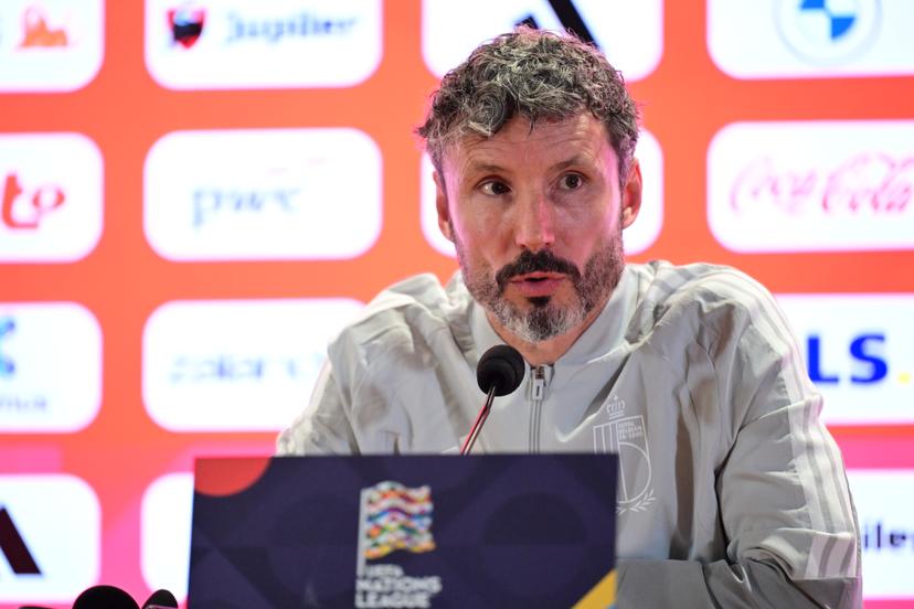 Belgium's head coach Mark van Bommel pictured during a press conference of the Red Devils, the Belgian national soccer team, in Rome, Italy on Thursday 24 September 2026. The team is preparing for the opening game of the UEFA Nations League against Italy on Friday. BELGA PHOTO DIRK WAEM