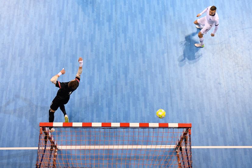 Illustration picture shows the 1-0 goal during a qualification game for the Euro 2022 in the group 7 between Belgium and Finland in the Country Hall in Angleur, Liege, Thursday 28 January 2021. BELGA PHOTO YORICK JANSENS
