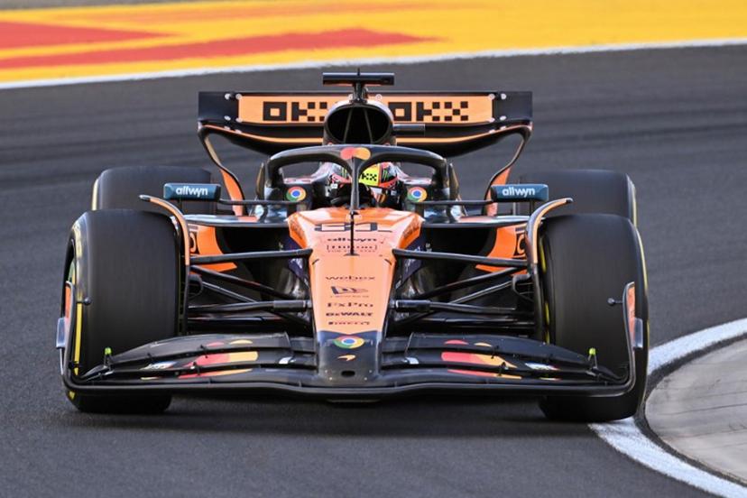 McLaren's Australian driver Oscar Piastri drives during the second practice session at the Hungaroring race track near Budapest, Hungary, on August 1, 2025, ahead of the Formula One Hungarian Grand Prix.  ATTILA KISBENEDEK / AFP