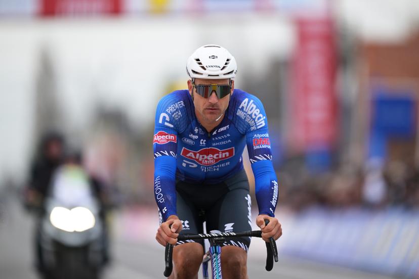 Belgium's Jonas Rickaert of Alpecin-Premier Tech pictured in action during the 78th edition of the men elite race of the Kuurne-Brussels-Kuurne one day cycling race, 195 km from Kuurne to Kuurne via Brussels, Sunday 01 March 2026.  BELGA PHOTO DAVID PINTENS