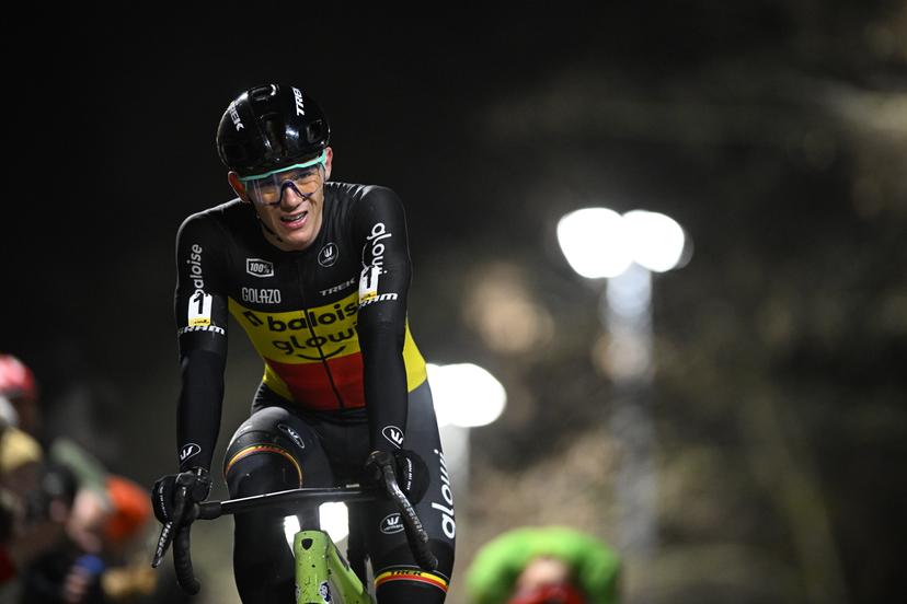 Belgian Thibau Nys pictured in action during the men elite race of Diegem Cross cyclocross cycling event, Tuesday 30 December 2025 in Diegem, stage 6/8 in the Superprestige cyclocross cycling competition. BELGA PHOTO JASPER JACOBS