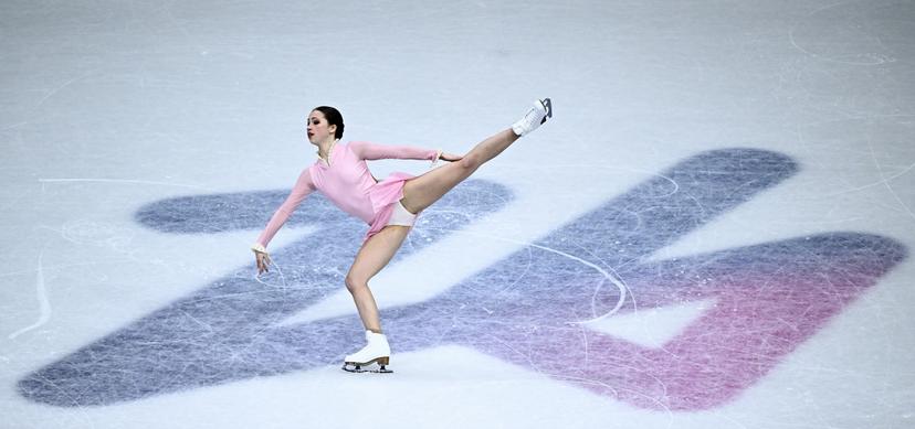 Belgian figure skater Nina Pinzarrone pictured in action during the short program of the Women's Figure Skating competition at the Milano Cortina 2026 Olympic Winter Games, on Tuesday 17 February 2026 in Milan, Italy. The XXV Winter Olympics take place from 6 to 22 February 2026 in Italy. BELGA PHOTO JASPER JACOBS