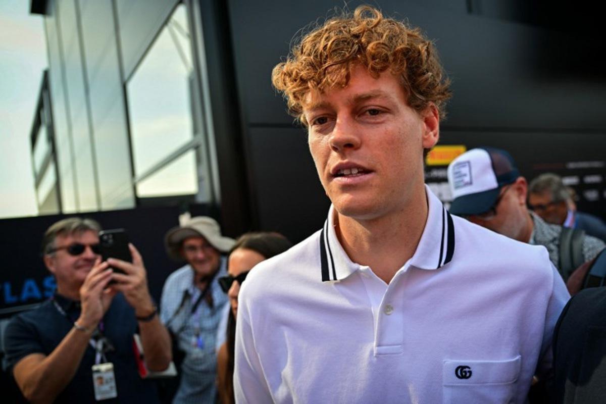 Italian tennis player Jannik Sinner arrives at the Autodromo Nazionale Monza circuit ahead of the Italian Formula One Grand Prix in Monza, northern Italy on September 6, 2026.  Andrej ISAKOVIC / AFP