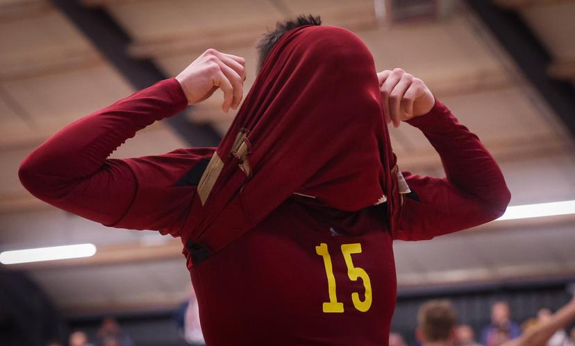 Belgium's Kenneth Vanderheyden looks dejected after losing a futsal game between Belgium and Czechia, in Roosdaal, on Wednesday 12 March 2025, the main round of qualification of the group 9 (match 5/6) for the Euro 2026. BELGA PHOTO VIRGINIE LEFOUR