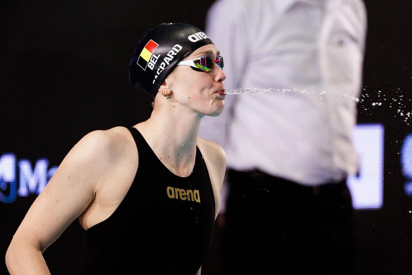 Florine Gaspard of Belgium pictured during the women 100 meter breaststroke final at the European Aquatics Short Course Swimming Championships in Lublin, Poland, on Wednesday 03 December 2025. BELGA PHOTO NIKOLA KRSTIC