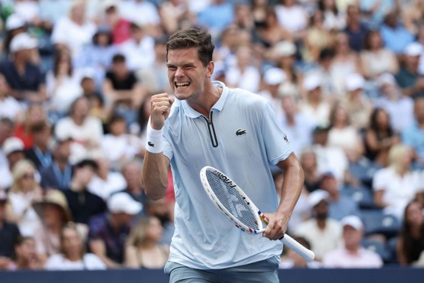 Belgium's Alexander Blockx reacst during his men's singles third round tennis match against Italy's Flavio Cobolli on day seven of the US Open tennis tournament at the USTA Billie Jean King National Tennis Center in New York City on September 5, 2026.  TIMOTHY A. CLARY / AFP