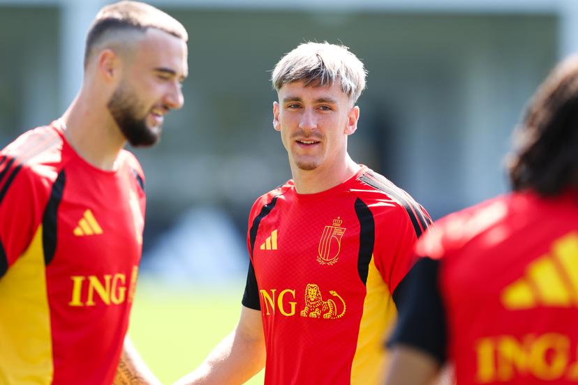 Belgium's Alexis Saelemaekers pictured during a training session of Belgian national soccer team Red Devils, on Tuesday 07 July 2026 in their base camp, home of the Seattle Sounders, Renton, Seattle, USA. The Rode Duivels - Diables Rouges qualified for the knockout stage of the 2026 FIFA World Cup, where they'll meet Spain in the round of 8 on July 10th. BELGA PHOTO BRUNO FAHY