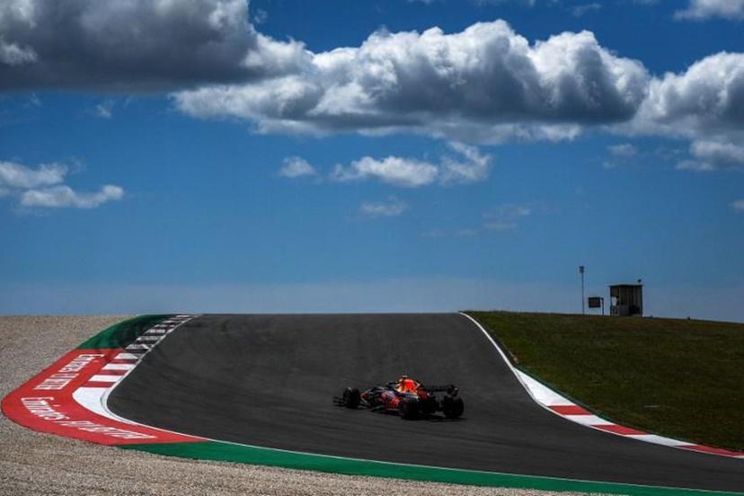 Red Bull Racing's Dutch driver Max Verstappen drives during the first practice session of the Portuguese Formula One Grand Prix at the Algarve International Circuit in Portimao on April 30, 2021.   PATRICIA DE MELO MOREIRA / AFP