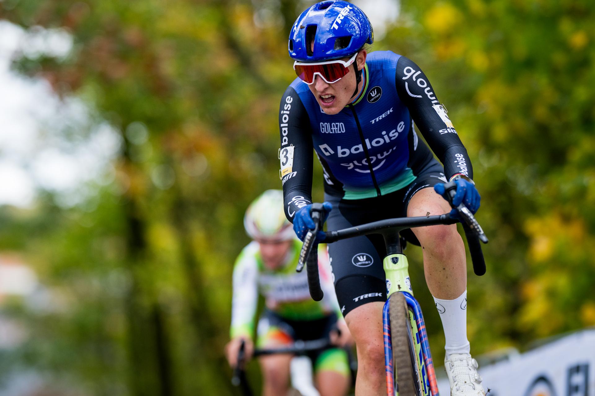Dutch Lucinda Brand pictured in action during the women's elite race of the Superprestige race of Overijse, stage 2 (out of 8) in the Superprestige cyclocross competition, in Overijse, Sunday 26 October 2025. BELGA PHOTO JASPER JACOBS