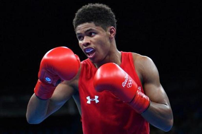USA's Shakur Stevenson (red) fights Cuba's Robeisy Ramirez (blue) during the Men's Bantam (56kg) Final Bout at the Rio 2016 Olympic Games at the Riocentro - Pavilion 6 in Rio de Janeiro on August 20, 2016.   
Yuri CORTEZ / AFP