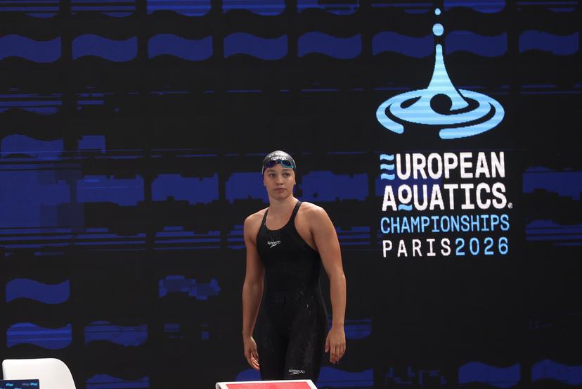 Belgian Sarah Dumont pictured during the final of the women's 200m freestyle event at the fourth day of  the European Aquatics Championships in Paris, France on Thursday 13 August 2026. BELGA PHOTO VIRGINIE LEFOUR