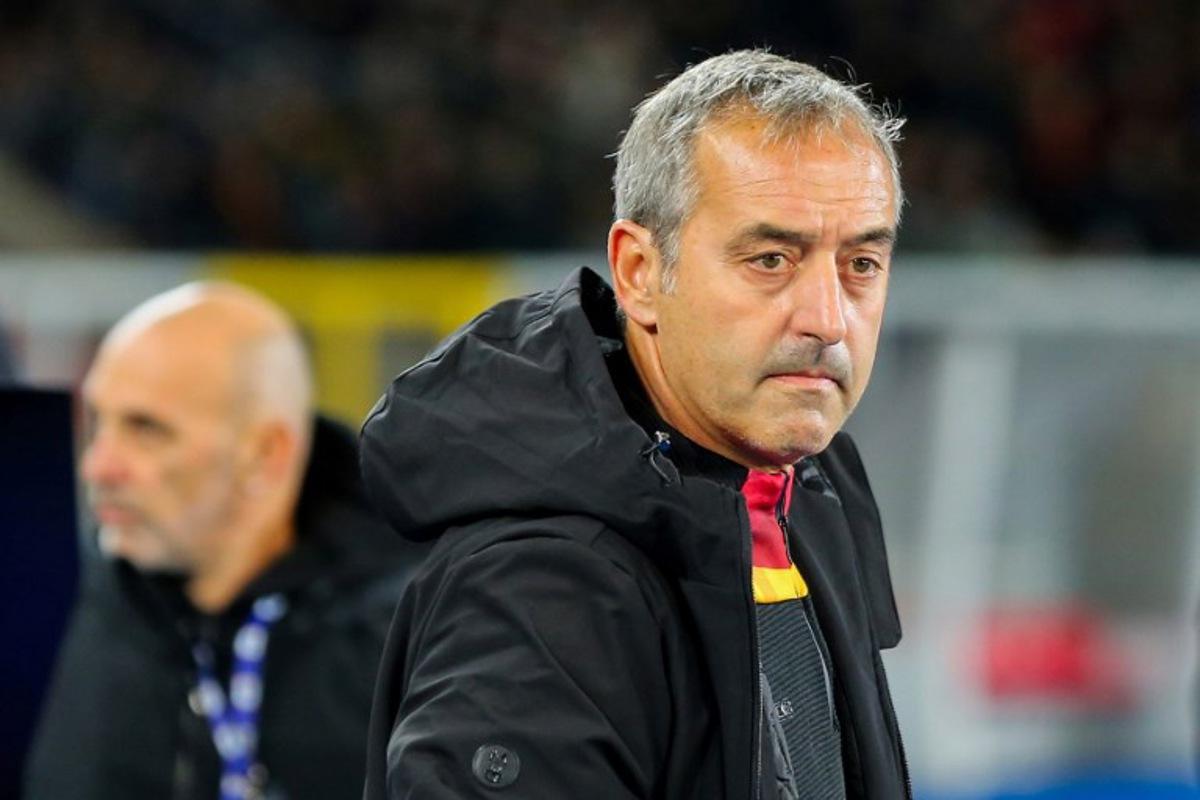 Lecce's Italian head coach Marco Giampaolo looks on ahead of the Italian Serie A football match between US Lecce and FC Juventus at the Via del Mare Stadium in Lecce on December 1, 2024.  CARLO HERMANN / AFP