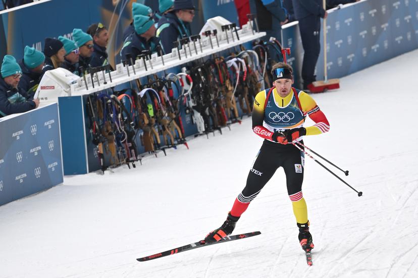 Belgian biathlete Claude Florent (61) pictured in action during the Biathlon Men's 20km Individual competition at the Anterselva Biathlon Arena in Cortina, part of the Milano Cortina 2026 Olympic Winter Games, on Tuesday 10 February 2026, Italy. The XXV Winter Olympics take place from 6 to 22 February 2026 in Italy. BELGA PHOTO ANTHONY BEHAR - BENELUX ONLY