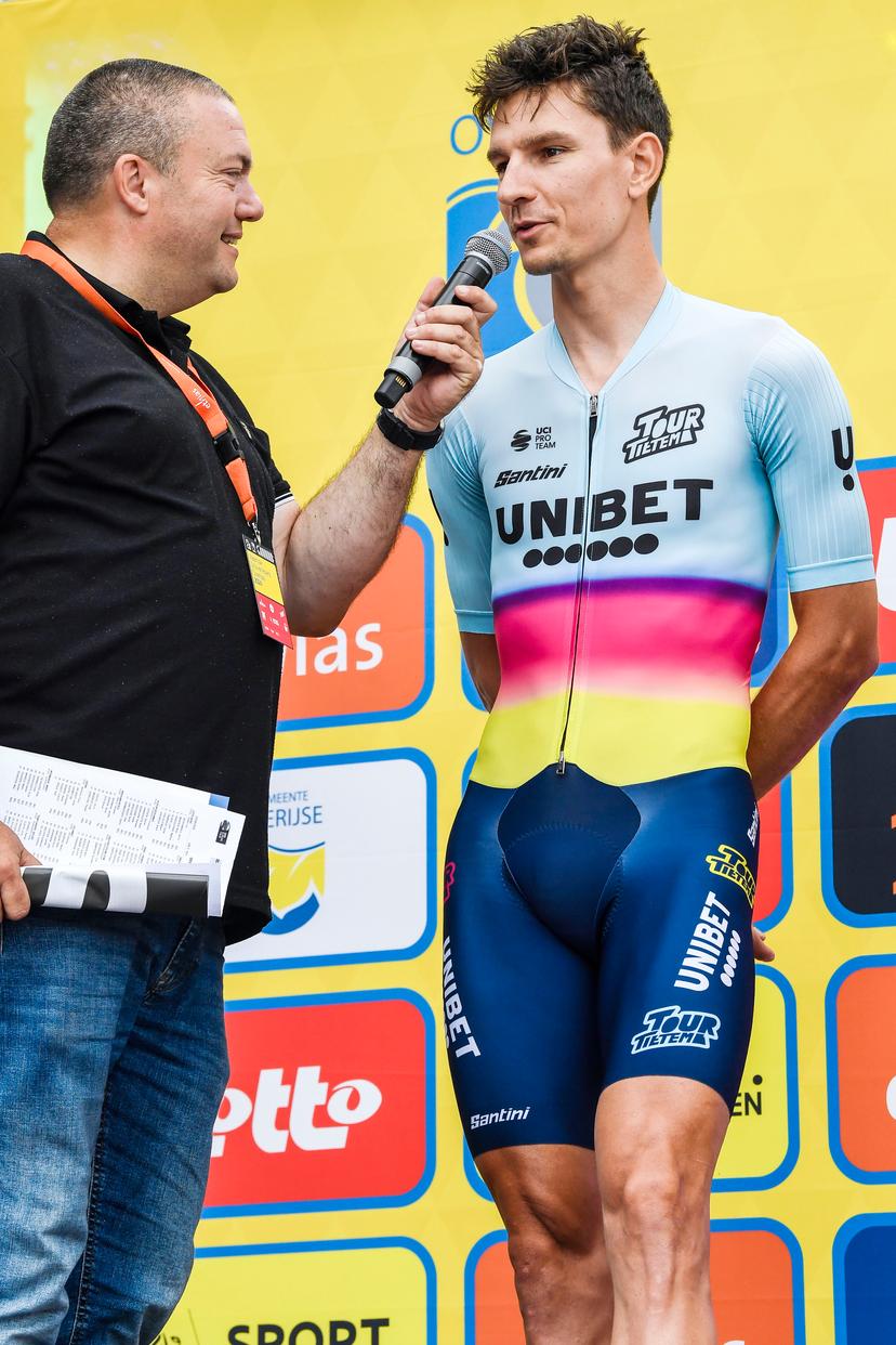 Belgian Lander Loockx of TDT-Unibet pictured at the start of the 'Druivenkoers' one day cycling race, 206,3 km from and to Overijse, Friday 23 August 2024. BELGA PHOTO MARC GOYVAERTS