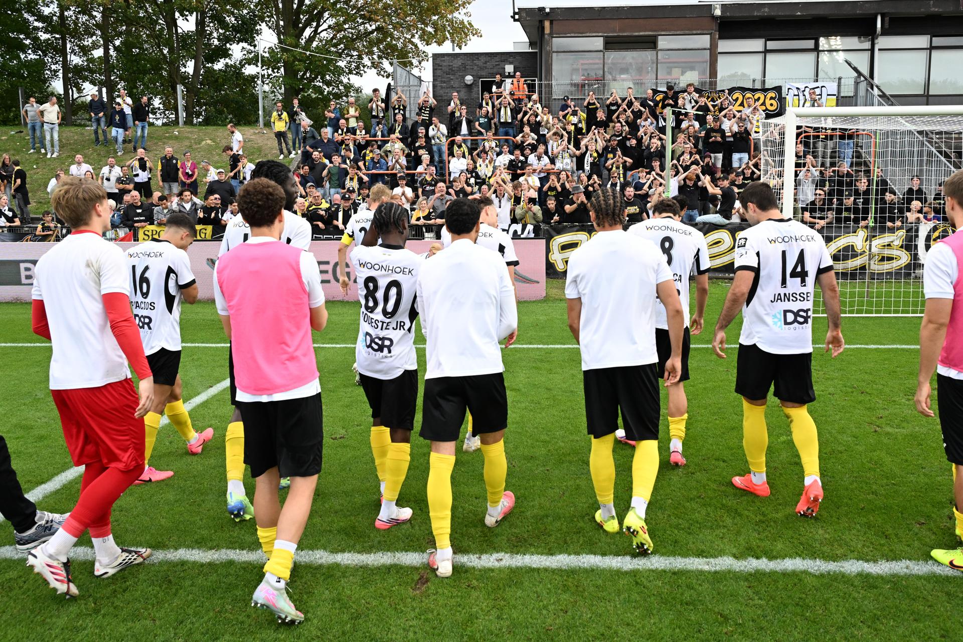 Lokeren celebrates after winning a soccer match between RSCA Futures and KSC Lokeren, Saturday 12 September 2026 in Deinze, on day 5 of the 2026-2027 'Challenger Pro League' second highest division of the Belgian championship. BELGA PHOTO MAARTEN STRAETEMANS