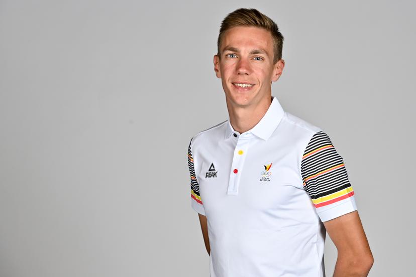 Belgian speed skater Bart Swings poses for the photographer at a photoshoot for the Belgian Olympic Committee BOIC - COIB ahead of the The World Games 2022 sports event, Monday 20 June 2022 in Deurne, Antwerp. BELGA PHOTO DIRK WAEM