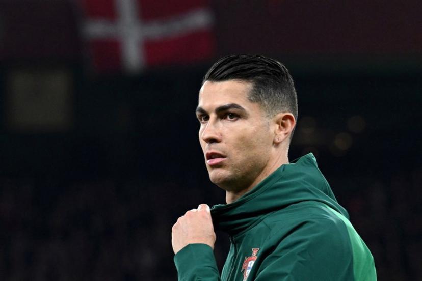 Portugal's forward #07 Cristiano Ronaldo arrives prior to the UEFA Nations League quarter-final, first-leg football match Denmark v Portugal at the Parken Stadium in Copenhagen on March 20, 2025.   Jonathan NACKSTRAND / AFP