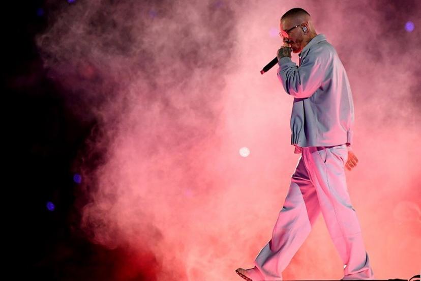 Colombian singer J Balvin performs on stage during his "Made in Medellin" concert at the Atanasio Girardot Stadium in Medellin, Colombia on November 29, 2025.  Jaime SALDARRIAGA / AFP