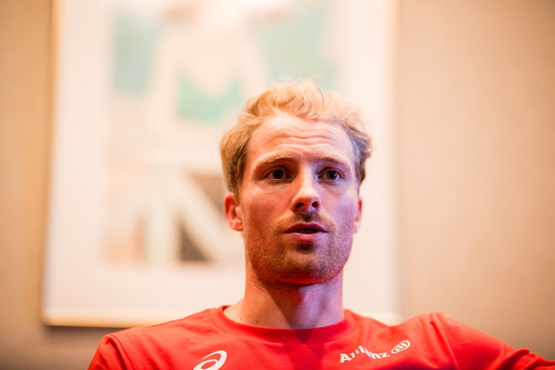 Belgian Ben Broeders talks to the press during a press conference before the World Athletics Championships in Tokyo, Japan, on Thursday 11 September 2025. The outdoor Worlds are taking place from 13 to 21 September. BELGA PHOTO JASPER JACOBS