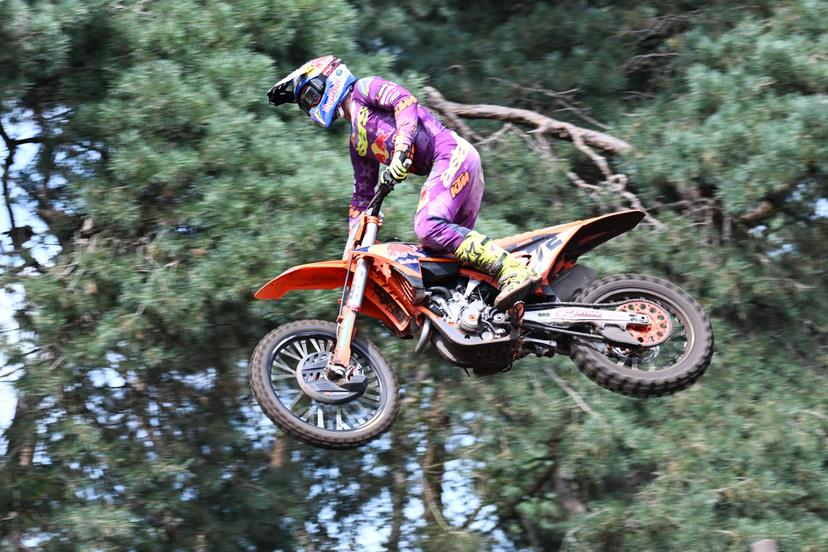 Belgian Liam Everts is pictured during the Belgian Championships motocross at Keiheuvel, in Balen, Thursday 15 August 2024. BELGA PHOTO MAARTEN STRAETEMANS