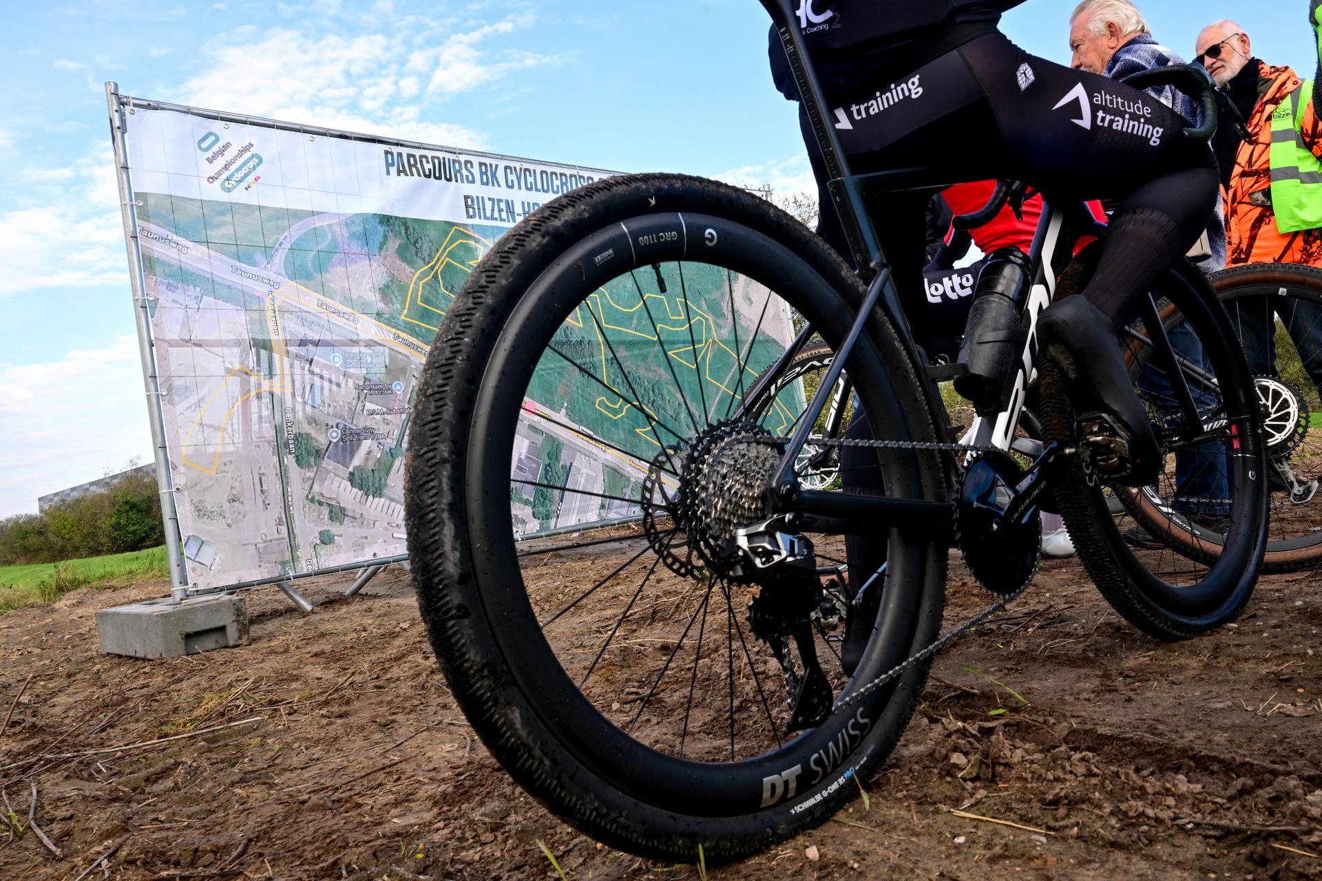Illustration picture taken during the presentation of the track of the Belgian Championship cyclocross Bilzen-Hoeselt, on Tuesday 20 October 2026 in Munsterbilzen. The Belgian Championships Cyclocross Bilzen-Hoeselt 2027 take place on Januany 9 and 10. BELGA PHOTO DIRK WAEM