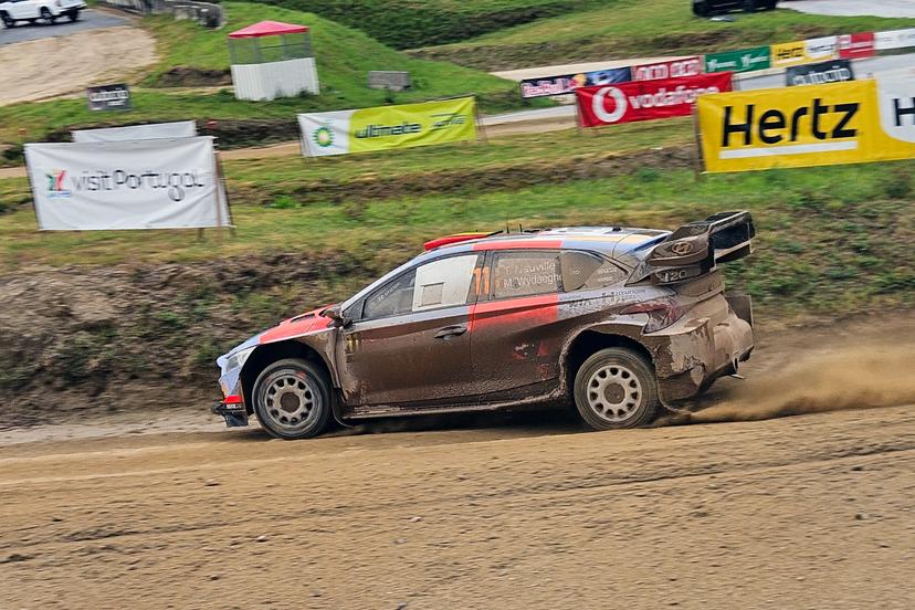 Thierry Neuville and Martijn Wydaeghe in action at the Rally de Portugal event in Baltar, Portugal on Saturday 09 May 2026. BELGA PHOTO ERIC DUPAIN