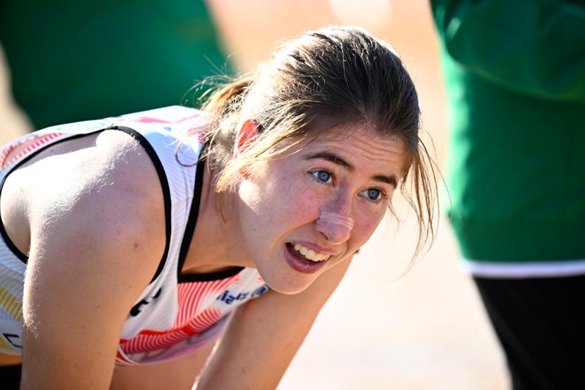 Belgian Laure Bilo pictured during the Mixed Relay 4x1500m race at the 2025 SPAR European Cross Country Championships, in Lagoa, Portugal, Sunday 14 December 2025. BELGA PHOTO JASPER JACOBS