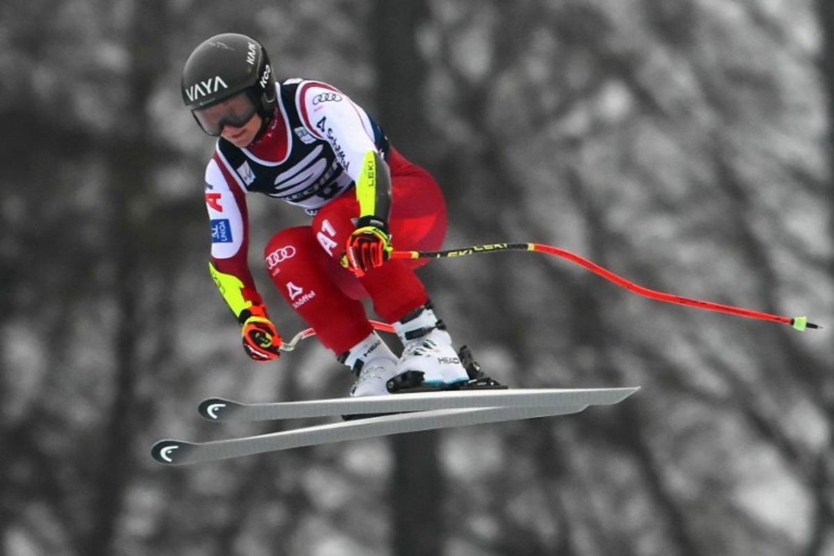 Austria's Ariane Radler competes during the Women's Super G event of FIS Alpine Skiing World Cup in Tarvisio, Italy on January 18, 2026.  Marco BERTORELLO / AFP