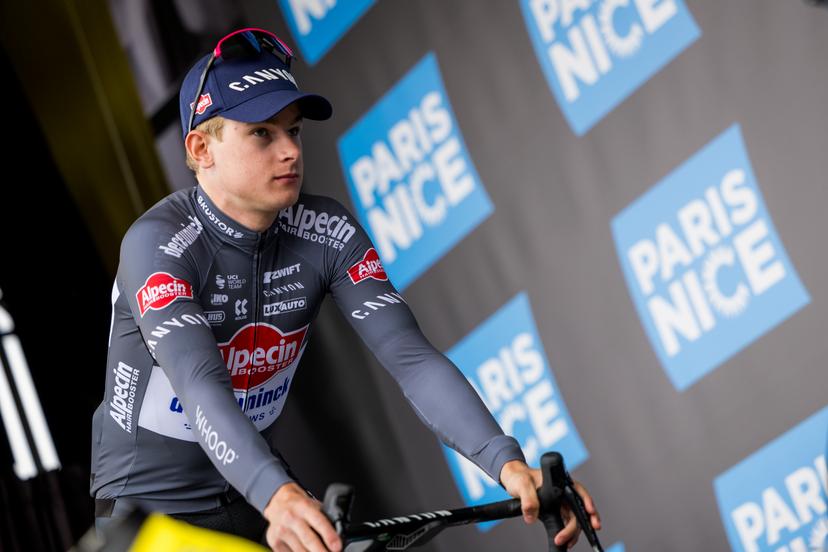 Dutch Tibor Del Grosso of Alpecin-Deceuninck pictured at the start of the first stage of 83th edition of the Paris-Nice cycling race, from and to Le Perray-en-Yvelines (156,5km), Sunday 09 March 2025. BELGA PHOTO DAVID PINTENS
