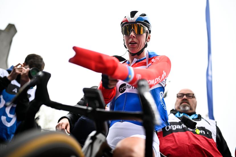 Dutch Lorena Wiebes of SD Worx-Protime is pictured after the women elite 'Wevelgem to Wevelgem - In Flanders Fields' one day cycling race, 134.9 km from and to Wevelgem, on Sunday 29 March 2026. BELGA PHOTO JASPER JACOBS