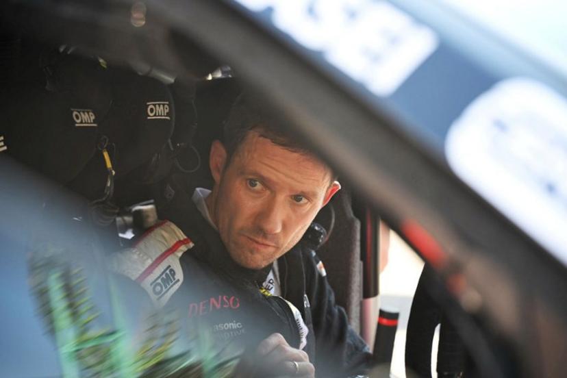Sebastien Ogier of France arrives at the Enakyo park for Regroup during the Rally Japan, the 13th round of the FIA World Rally Championships in Nakatsugawa city, Gifu prefecture on November 8, 2025.  Toshifumi KITAMURA / AFP