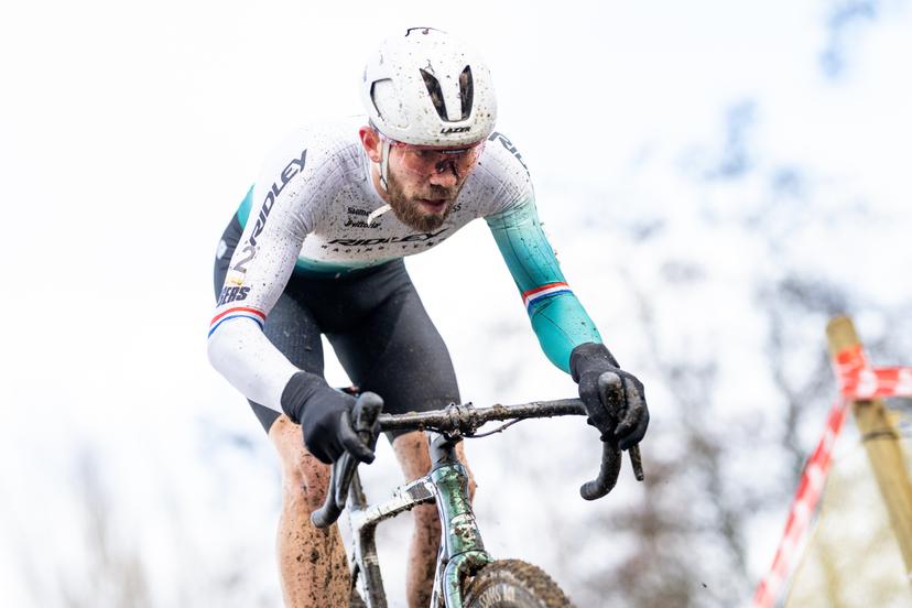Dutch Joris Nieuwenhuis pictured in action during the men elite race at the cyclocross cycling event in Gullegem on Saturday 03 January 2026, stage 7/8 in the Superprestige cyclocross cycling competition BELGA PHOTO DAVID PINTENS
