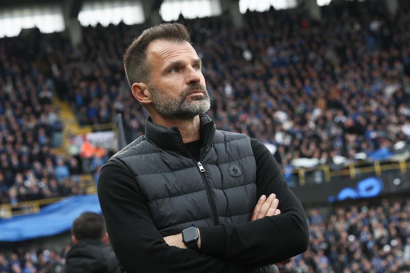 Club's head coach Ivan Leko pictured at the start of a game between Belgian soccer team Club Brugge KV and Royale Union Saint-Gilloise, Sunday 17 May 2026 in Brugge, on day 8 of the Champion's Play-Off (PO 1) competition of the Jupiler Pro League. BELGA PHOTO BRUNO FAHY