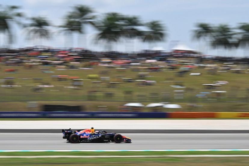 Red Bull Racing's Dutch driver Max Verstappen steers his car during the first practice session ahead of the Formula One Bahrain Grand Prix in Sepang on October 2, 2026.  Jade Gao / AFP