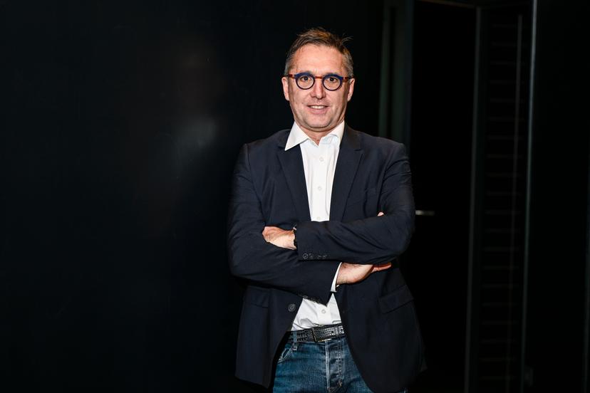 Lotto Dstny CEO Stephane Heulot poses for the photographer during the Lotto Cycling Team media day, in Temse, Friday 03 January 2025. BELGA PHOTO GOYVAERTS