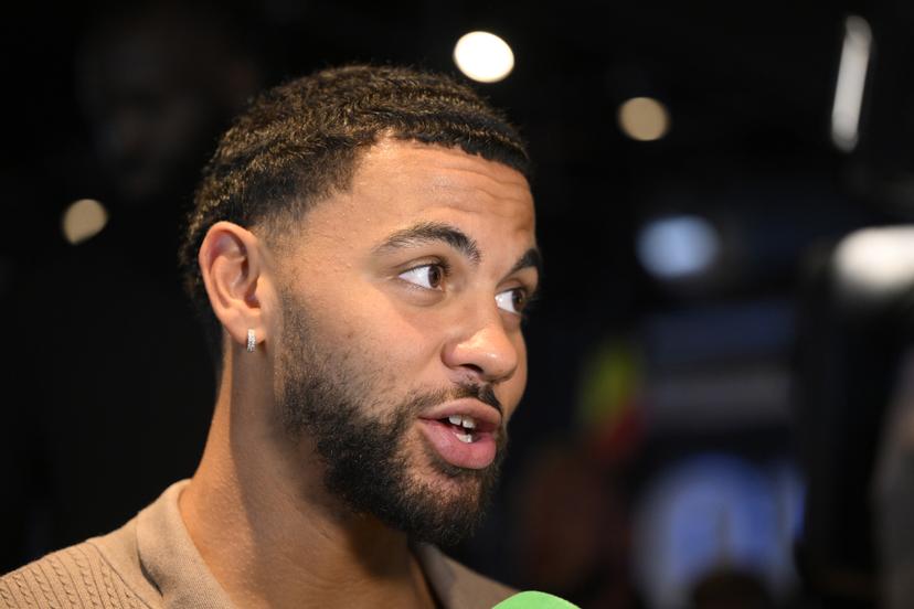 Belgian NBA player from Oklahoma City Ajay Mitchell picture during a meet and greet, Wednesday 22 July 2026 in Herstal. BELGA PHOTO JOHN THYS