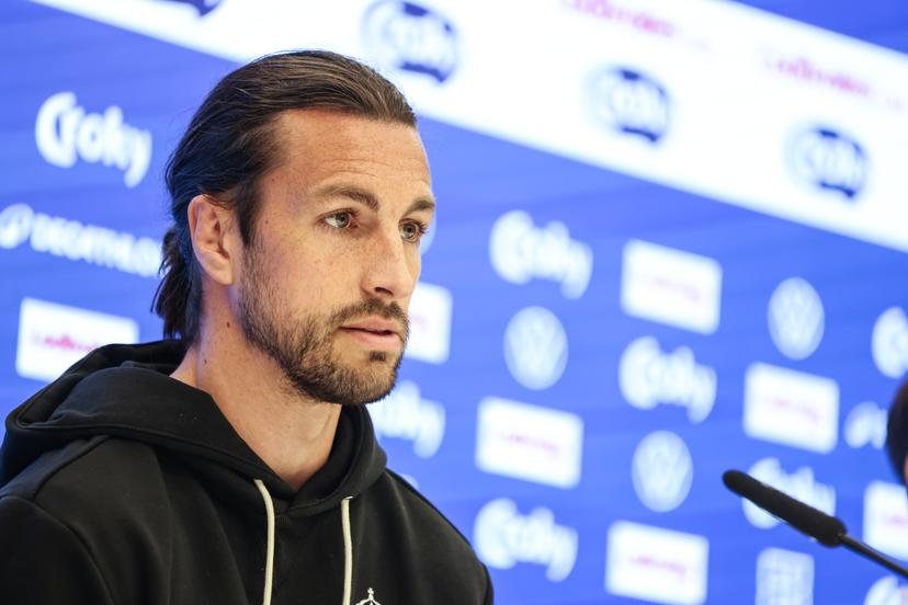 Union's Christian Burgess pictured during a press conference of Royale Union Saint-Gilloise ahead of the final of the Croky Cup Belgian cup competition, Wednesday 13 May 2026 in Brussels. BELGA PHOTO BRUNO FAHY